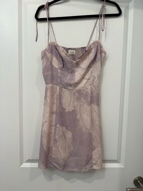 Wilfred Floral Slip Dress in Lavender and Cream size s